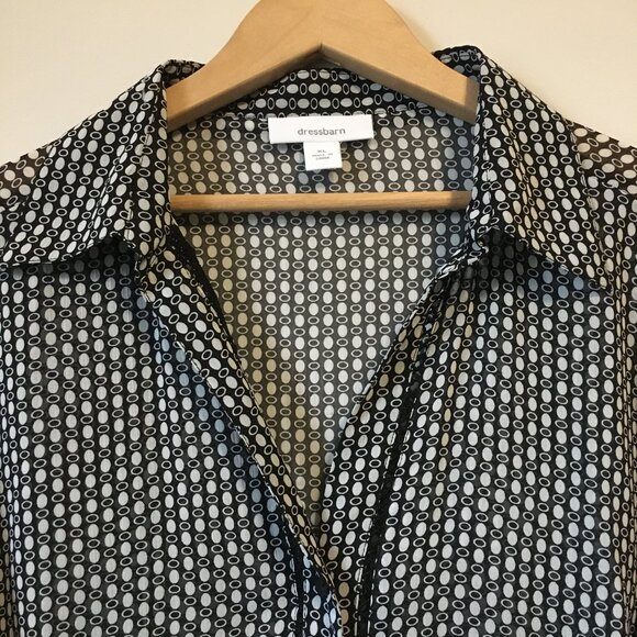 Semi Sheer Belted Modern Button Down Dress Shirt - Picture 3 of 16